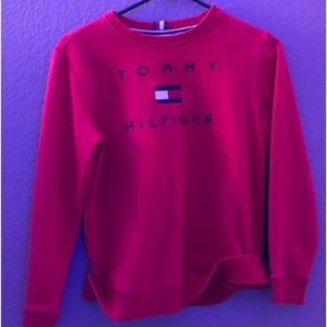 TOMMY HIL LOGO SWEATHER (RED)